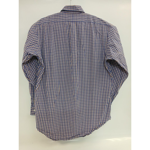 Ralph Lauren Shirt Mens Medium Blue Plaid Classic Fit Button Down Long Sleeve - Picture 5 of 8